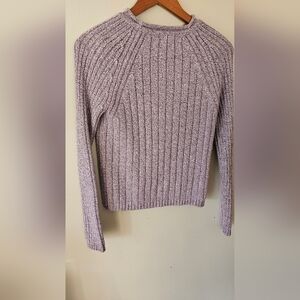 Women's Ribbed Knit Sweater - Purple Womens Sweater Size MEDIUM Carolyn Taylor